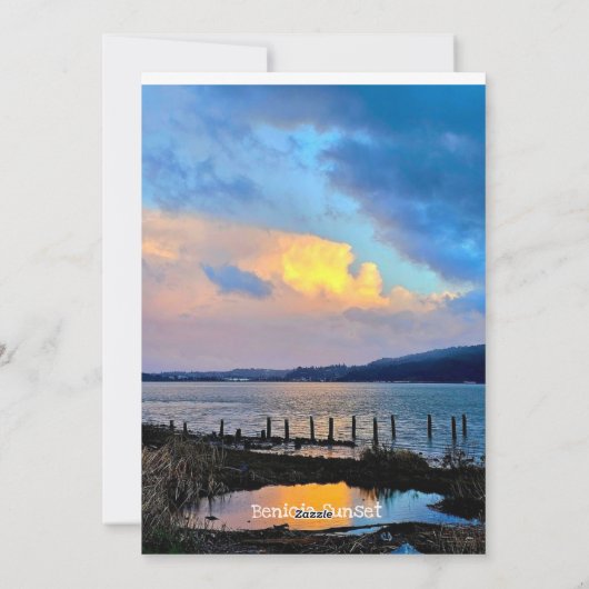 zonsondergangen feestdagenkaart (Achterkant)