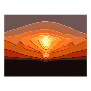 ZONSONDERGANGEN FOTO AFDRUK