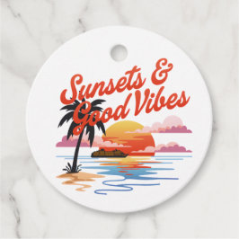 Zonsondergangen & Goede Vibes Cruise Eenden Bedankjes Labels