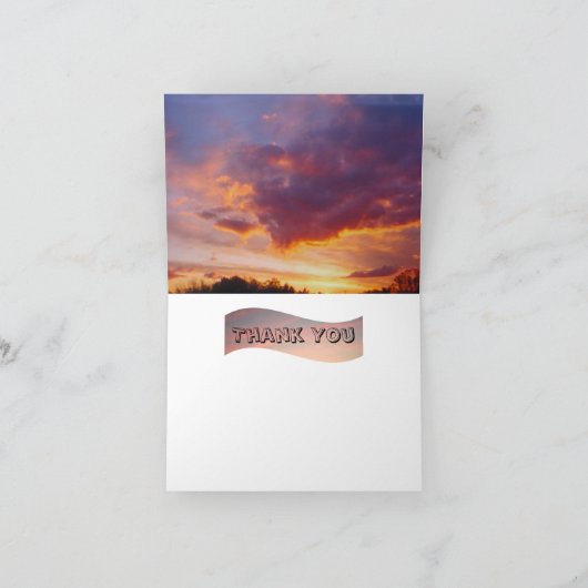Zonsondergangen in Alberta - Hartelijk dank Bedankkaart (Binnen)