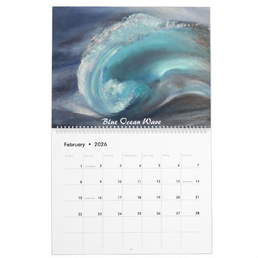 zonsondergangen in de Oceaan 2019 Kalender (Feb 2026)