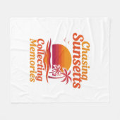 Zonsondergangen najagen, herinneringen verzamelen fleece deken (Voorkant (Horizontaal))