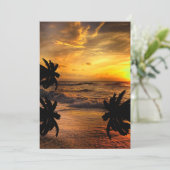 ZONSONDERGANGEN OCEAN SCENERY-NATUUR KASTEN FEESTDAGENKAART (Staand voorkant)