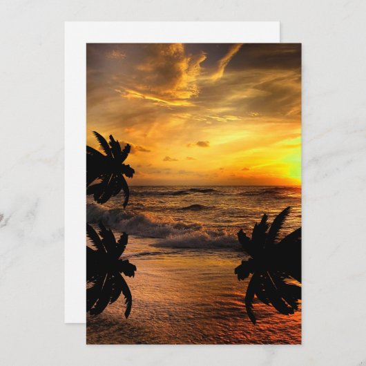 ZONSONDERGANGEN OCEAN SCENERY-NATUUR KASTEN KAART (Voorkant / Achterkant)