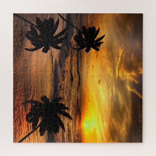 ZONSONDERGANGEN OCEAN SCENERY-NATUUR KASTEN LEGPUZZEL (Horizontaal)