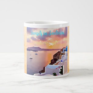 Zonsondergangen op Santorini Grote Koffiekop