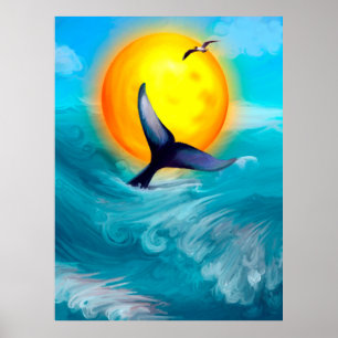 Zonsondergangen staart poster