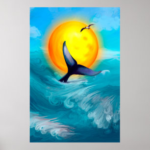 Zonsondergangen staart poster