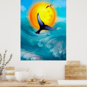 Zonsondergangen staarten poster (Keuken)