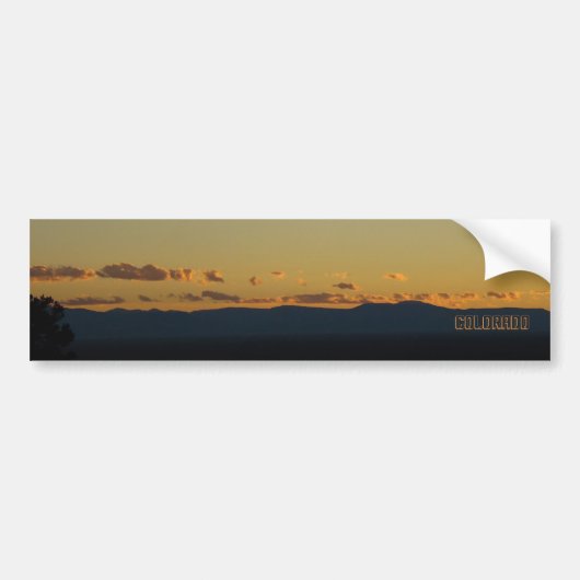 Zonsondergangen van Colorado Bumpersticker (Voorkant)