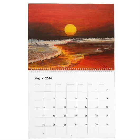 Zonsondergangen van Gary Poling Kalender (Mei 2026)