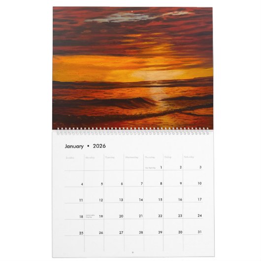 Zonsondergangen van Gary Poling Kalender (Jan 2026)