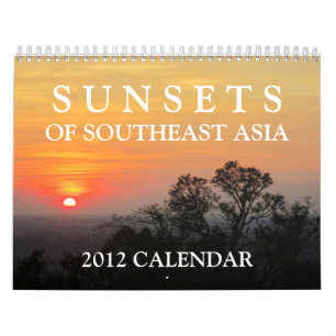 Zonsondergangen van Zuidoost-Azië Agenda 2012 Kalender