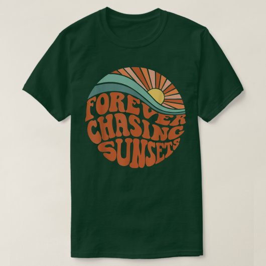 Zonsondergangen voor forever zoeken t-shirt (Design voorkant)