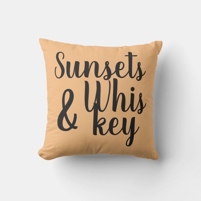  ZONSONDERGANGEN & WHISKEY-typografie | Buitenkussen (Voorkant)
