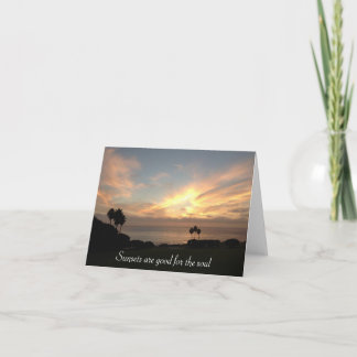 Zonsondergangen zijn goed voor de Soul Notecards Kaart