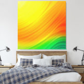 zonsonderganggradiëntstroom canvas afdruk (Insitu (Slaapkamer))