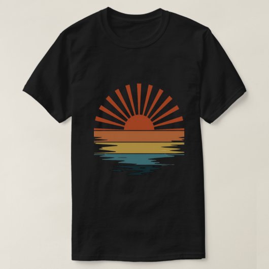 " zonsonderganghorizon - Retro Beach Vibes" T-shirt (Design voorkant)