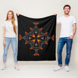 Zonsondergangkruis Fleece Deken