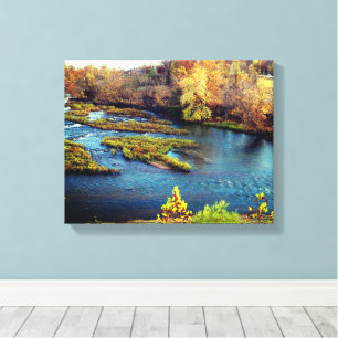 Zonsondergangprint van Shoal Creek, Joplin Missour Canvas Afdruk