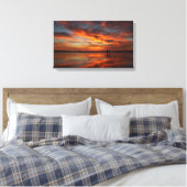 zonsondergangspiegel canvas afdruk (Insitu (Slaapkamer))
