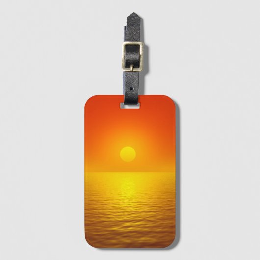 Zonsondergangsreflectie Bagagelabel (Voorkant (verticaal))