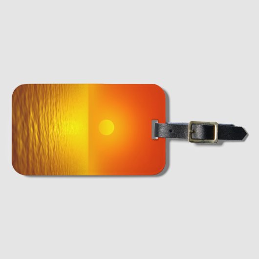 Zonsondergangsreflectie Bagagelabel (Voorkant (horizontaal))
