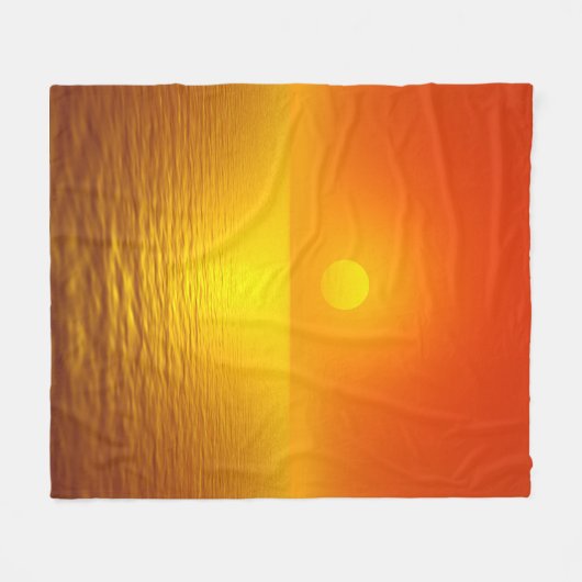 Zonsondergangsreflectie Fleece Deken (Voorkant (Horizontaal))