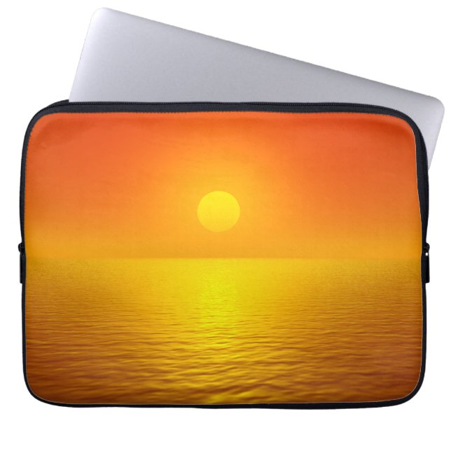 Zonsondergangsreflectie Laptop Sleeve (Voorkant)