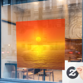 Zonsondergangsreflectie Raamsticker