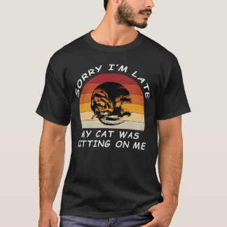Zonsondergangsslap: Retro Kattendroom T-shirt