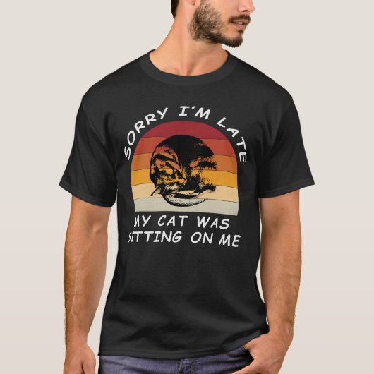 Zonsondergangsslap: Retro Kattendroom T-shirt (Voorkant)