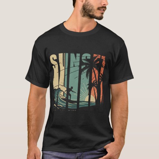 Zonsondergangsstrand T-shirt (Voorkant)