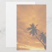 zonsondergangstation op het eiland briefpapier (Voorkant / Achterkant)