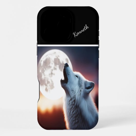 Zonsondergangstinten op Huilende Wolven iPhone Hoesje (Achterkant)