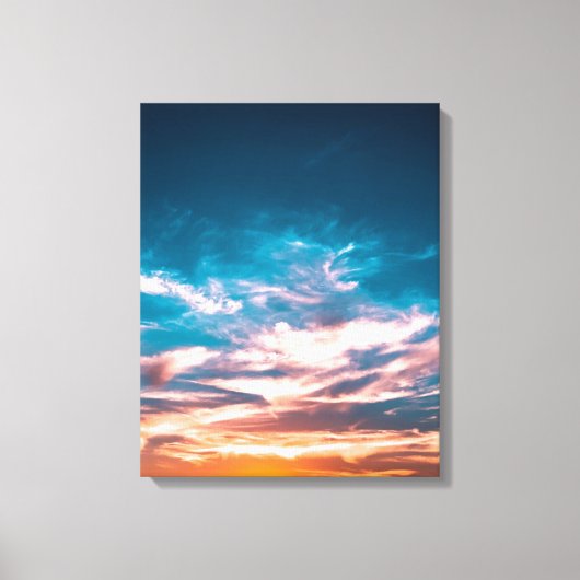 Zonsondergangswolken Canvas Afdruk (Voorkant)