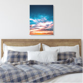 Zonsondergangswolken Canvas Afdruk (Insitu (Slaapkamer))
