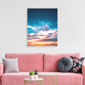 Zonsondergangswolken Canvas Afdruk (Insitu (Woonkamer))