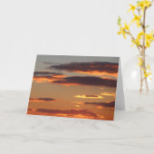 Zonsondergangwolken wenskaart leeg van binnen kaart (Gele Bloem)