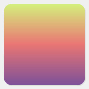 zonsonderste verloopkleuren vervagen achtergrond vierkante sticker