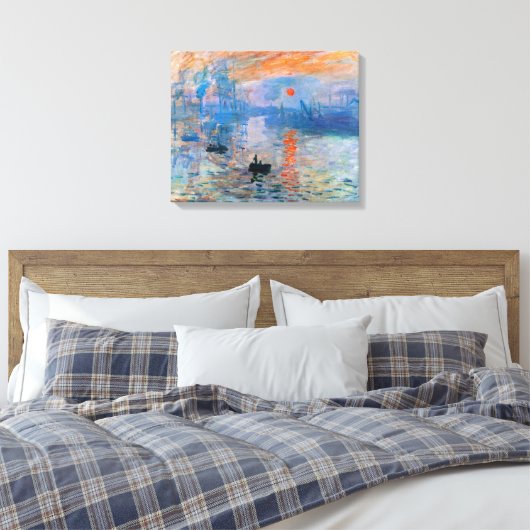 Zonsopgang, 1872, Claude Monet Canvas (Insitu (Slaapkamer))