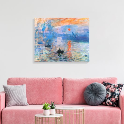 Zonsopgang, 1872, Claude Monet Canvas (Insitu (Woonkamer))
