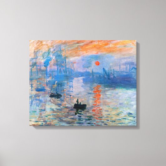 Zonsopgang, 1872, Claude Monet Canvas Afdruk (Voorkant)