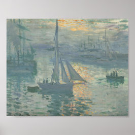 Zonsopgang (1873) door Claude Monet . Poster