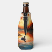 Zonsopgang aan het Meer Flesjeskoeler (Fles Achterkant)