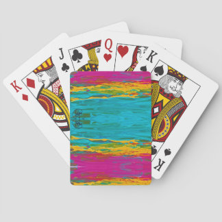 Zonsopgang aan het meer pokerkaarten
