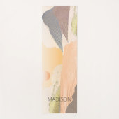 Zonsopgang berglandschap minimaal gepersonaliseerd yogamat (Voorkant)