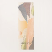 Zonsopgang berglandschap minimaal gepersonaliseerd yogamat (Achterkant)