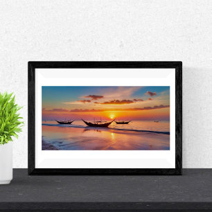 Zonsopgang bij Al Wakrah Beach – Qatar Perfect Poster