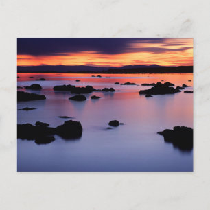 Zonsopgang bij Black Point van Mono Lake Briefkaart